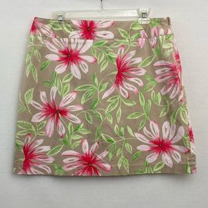 Talbots PLUS SIZE 16 Floral Mini Skirt